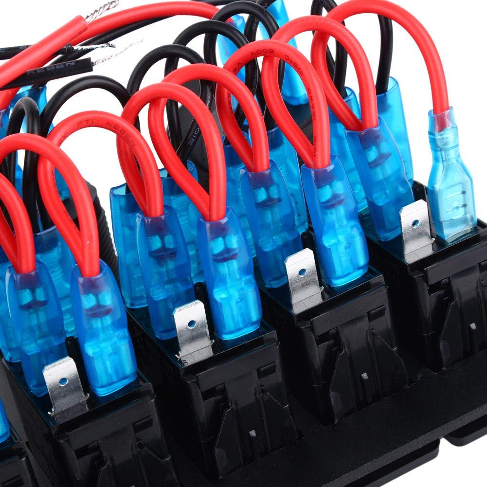 Wasserdichtes Marine-Panel mit 6 Tasten, wasserdicht, LED-Kippschalter, 12-24 V, für Auto, Wohnmobil