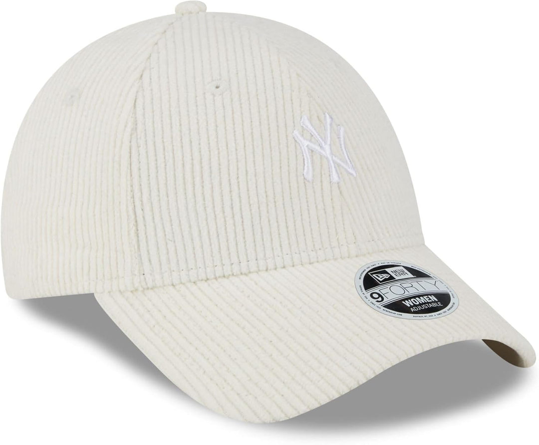 New Era New York Yankees MLB Cord Off-White 9Forty Adjustable Women Cap 940Women-Yankees-Off-White-#