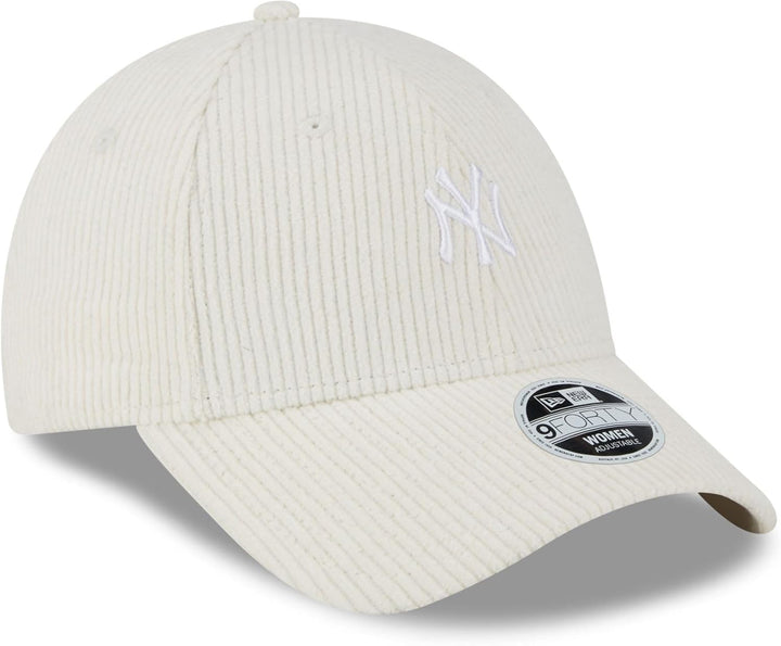 New Era New York Yankees MLB Cord Off-White 9Forty Adjustable Women Cap 940Women-Yankees-Off-White-#