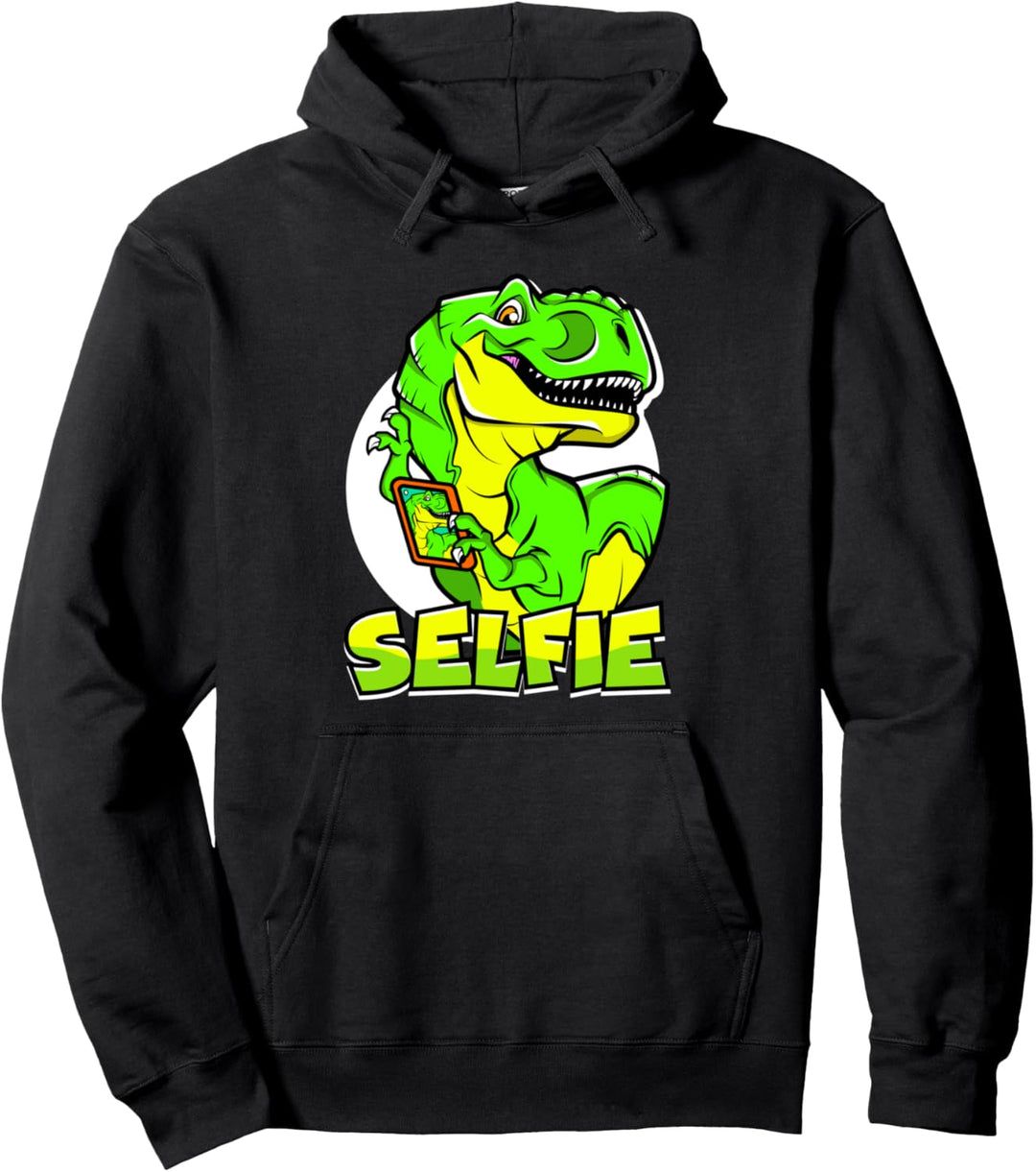 Selfie T-Rex Dinosaurier Ausgestorben Lustig Dino Dinosaurie Pullover Hoodie