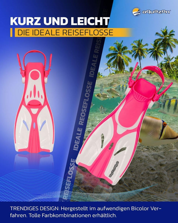 AQUAZON Style Verstellbare Flossen, Schnorchelflossen, Taucherflossen, Schwimmflossen für Kinder und