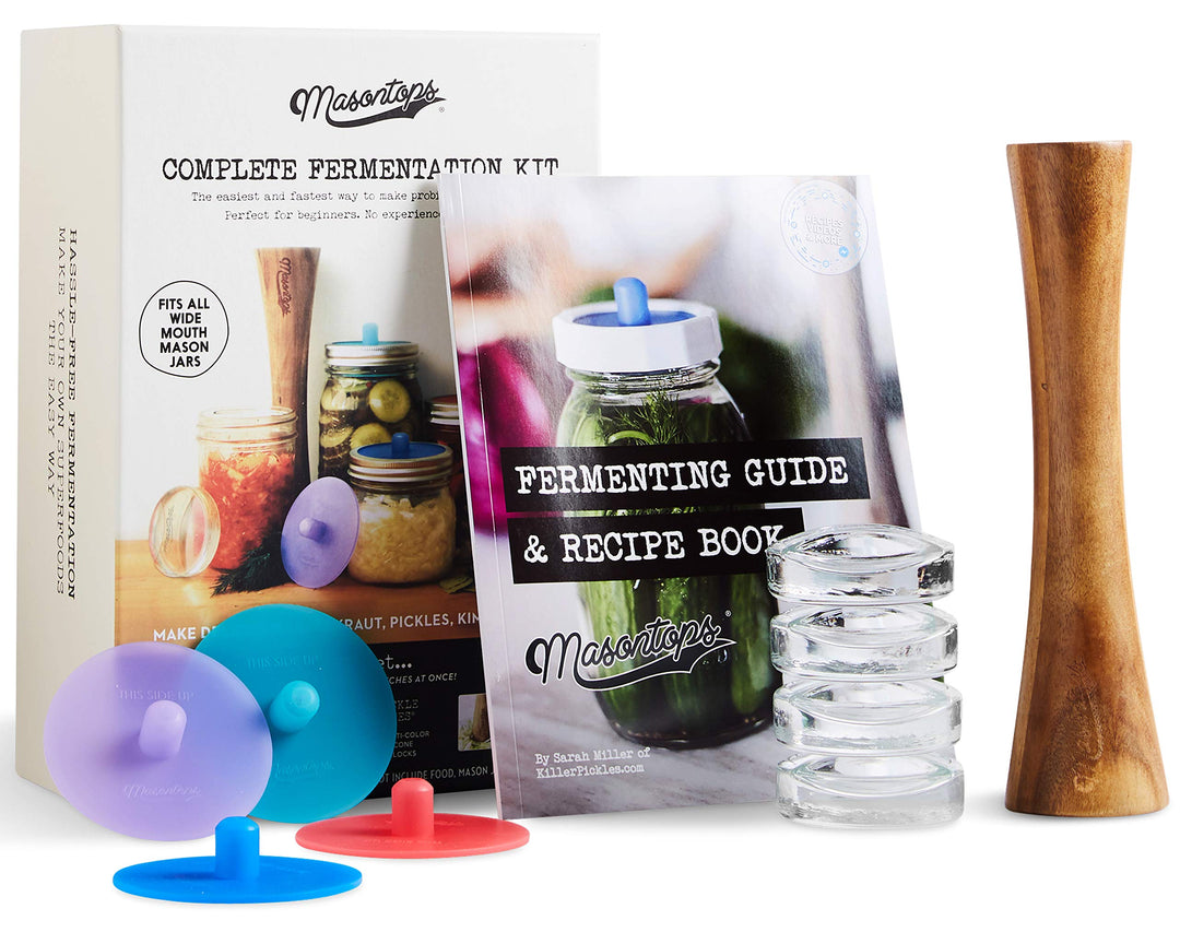 Masontops Komplettes Einmachglas Fermentationskit - Einfaches SMALL/REGULAR Einmachgläser-Gemüseferm