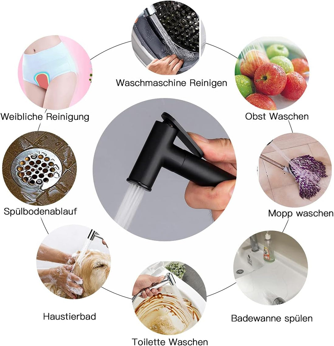 Frap Bidet Handbrause,Toilette Sprayer,Hygienedusche, Heiss und kalt einstellbar,Bad Bidet Set/Wc du
