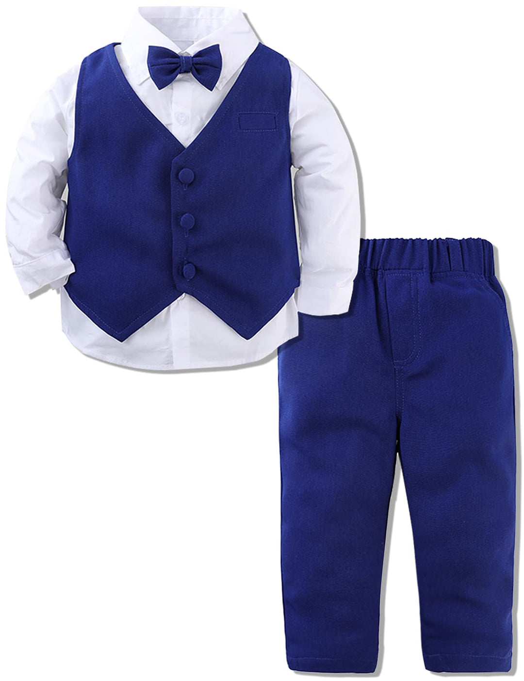 mintgreen Baby Anzug Junge, 3 Stück Gestreift Outfit Hochzeit Gentleman Kleiderset Lange Ärmel Hemd