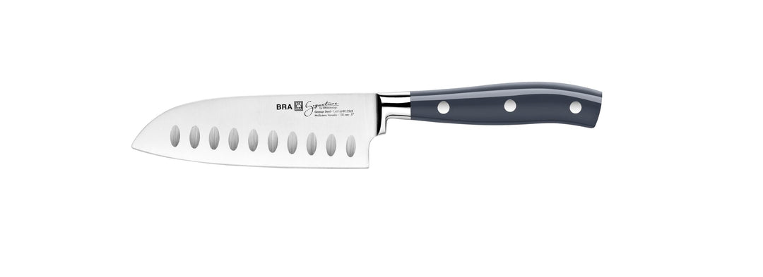 BRA Signature 130-mm-Santokumesser, deutscher, geschmiedeter Edelstahl mit Molybdän-Vanadium, geniet