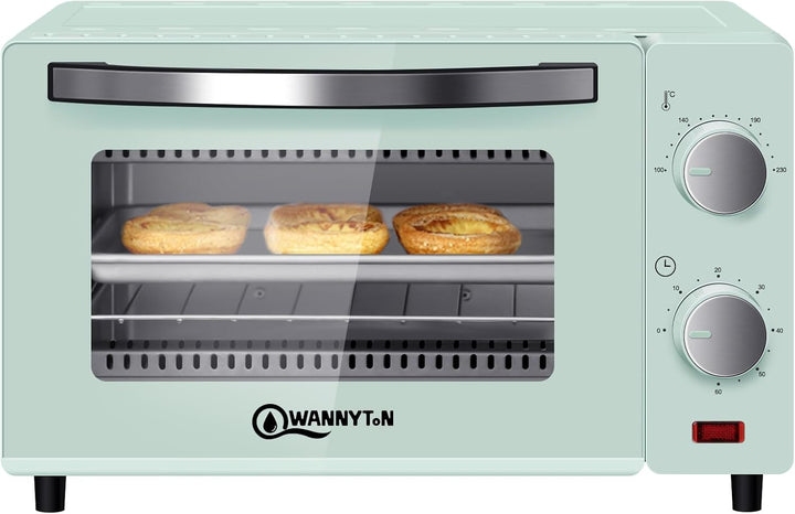 WANNYTON Minibackofen, Backofen 10 L, 650 Watt, 100-230 °C Timer 0-60 Min. inkl. Backblech Grillrost