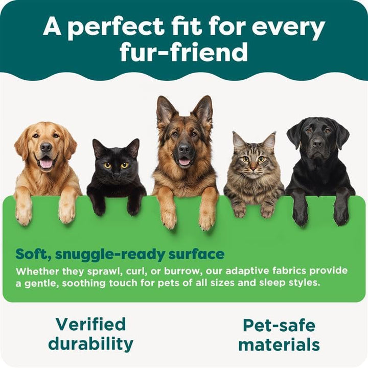 Furhaven Large Orthopedic Dog Bed Faux Fur & Velvet Sofa-Style w/ Removable Washable Cover - Dark Sa