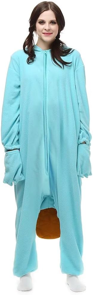 Onesie Tier Erwachsene Unisex Tieroutfit Cosplay Pyjamas Karneval kostüm M 117-zip, M 117-zip