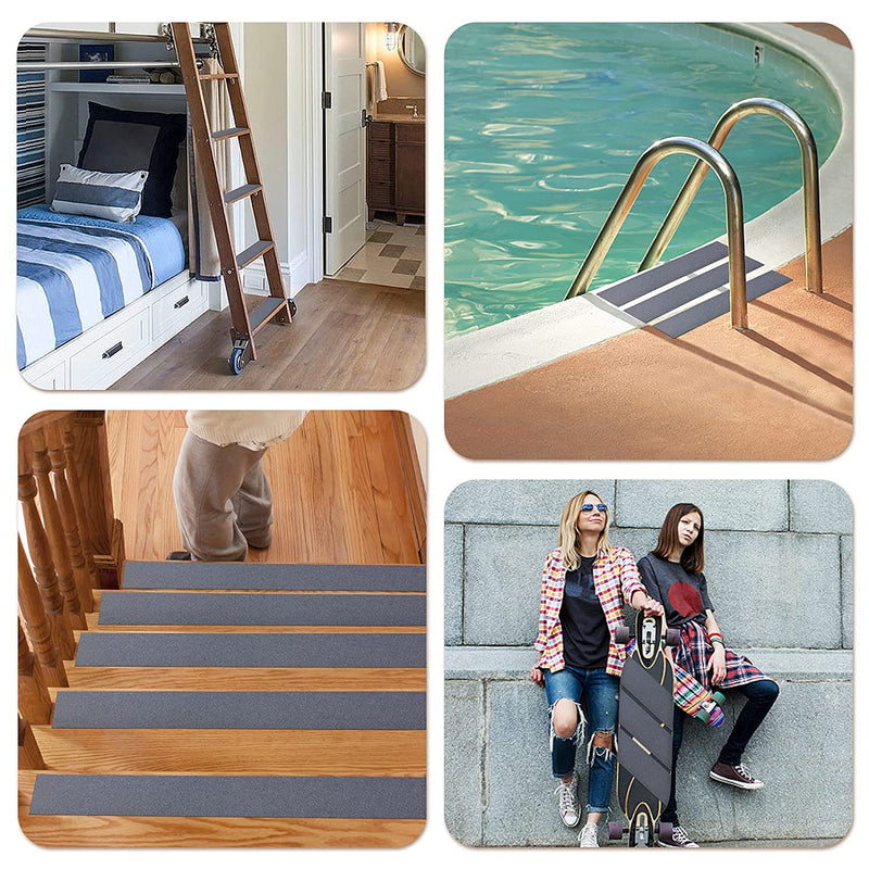 OQingluan Antirutsch Klebeband Treppe, 10cm*18m, Rutschfest Streifen mit Selbstklebend, Anti-Rutsch