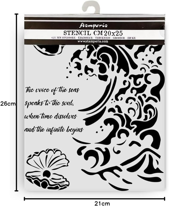 Stamperia - Thick Stencils for Scrapbooks, Albums, Cards, Bullet Journalling, and More, Flexible Mat