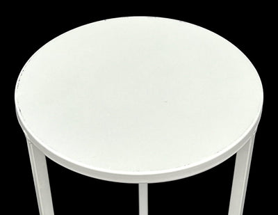 DanDiBo Blumenhocker Metall Weiss Rund Blumenständer Beistelltisch 96483 Blumensäule Modern Pflanzen