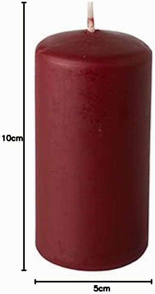 PAPSTAR 1 Karton = 6x8 Stumpenkerzen Ø 50 mm · 100 mm Bordeaux 17983 48, 48