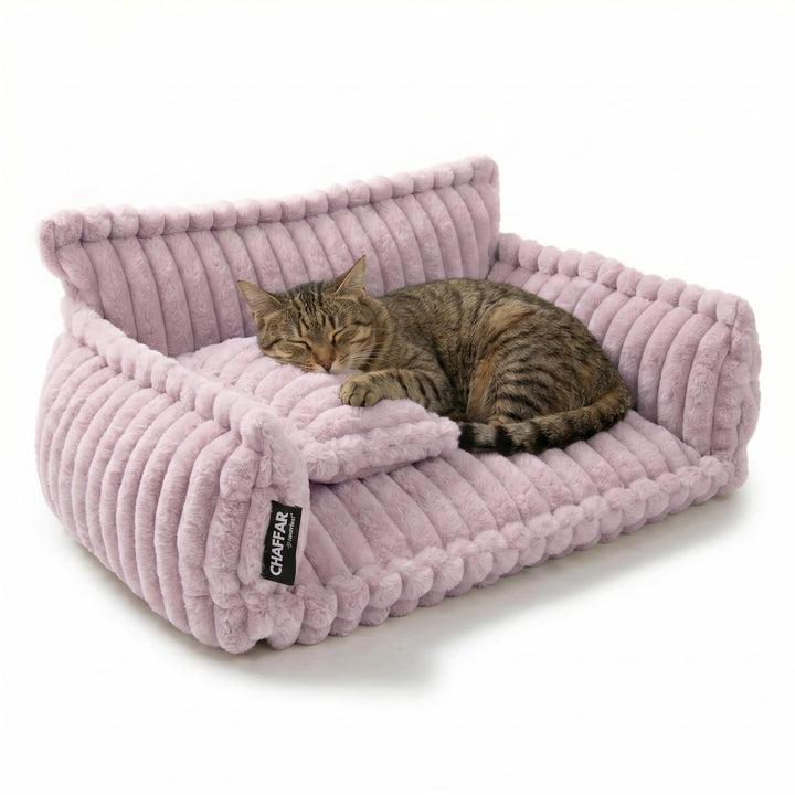 noviclass® Katzensofa Chaffar | Katzenbett Hundebett Hundesofa | Orthopädische Matratze | Moderner S