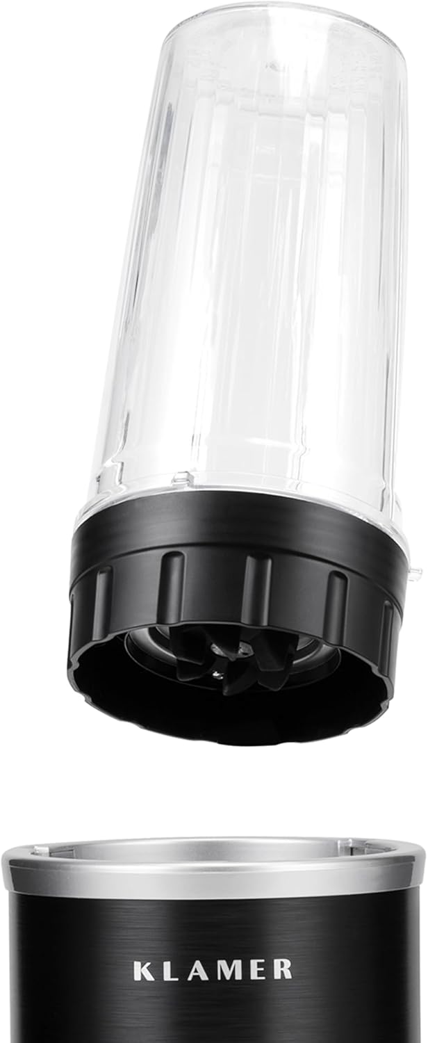 KLAMER Bullet Mixer 1000 Watt, Smoothie Maker, elektrischer Shake Mixer mit 2 Mixbehältern, 2 Klinge