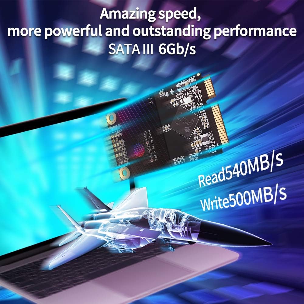 GamerKing SSD Msata 512GB internes Solid State Drive für Desktop-Laptops SATA III 6 Gb/s 1TB 256gb 1