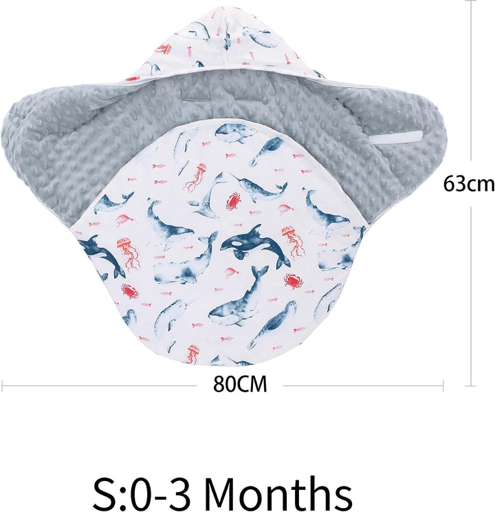 Einschlagdecke Babyschale für Buggy Universal Fusssack Babydecke Baumwolle Baby Pucksack für Kinderw