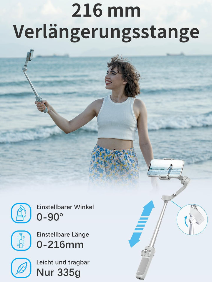 FeiyuTech [Offiziell] VB4 Smartphone-Gimbal, 3-Achsen Handy-Stabilisator, Vimble 4 Vlog-Gimbal für S