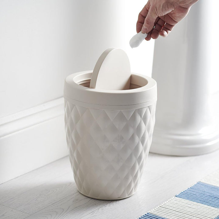Addis, Rattan-Kunststoff, Plastik, weiss, Swing Bin Weiss Schwing-Mülleimer, Weiß Schwing-M