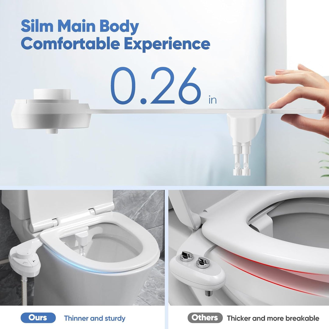 Bidet Einsatz Für Toilette, SenDeluz Nicht Elektrisch Bidet Einsatz Einziehbare Selbstreinigende Dop