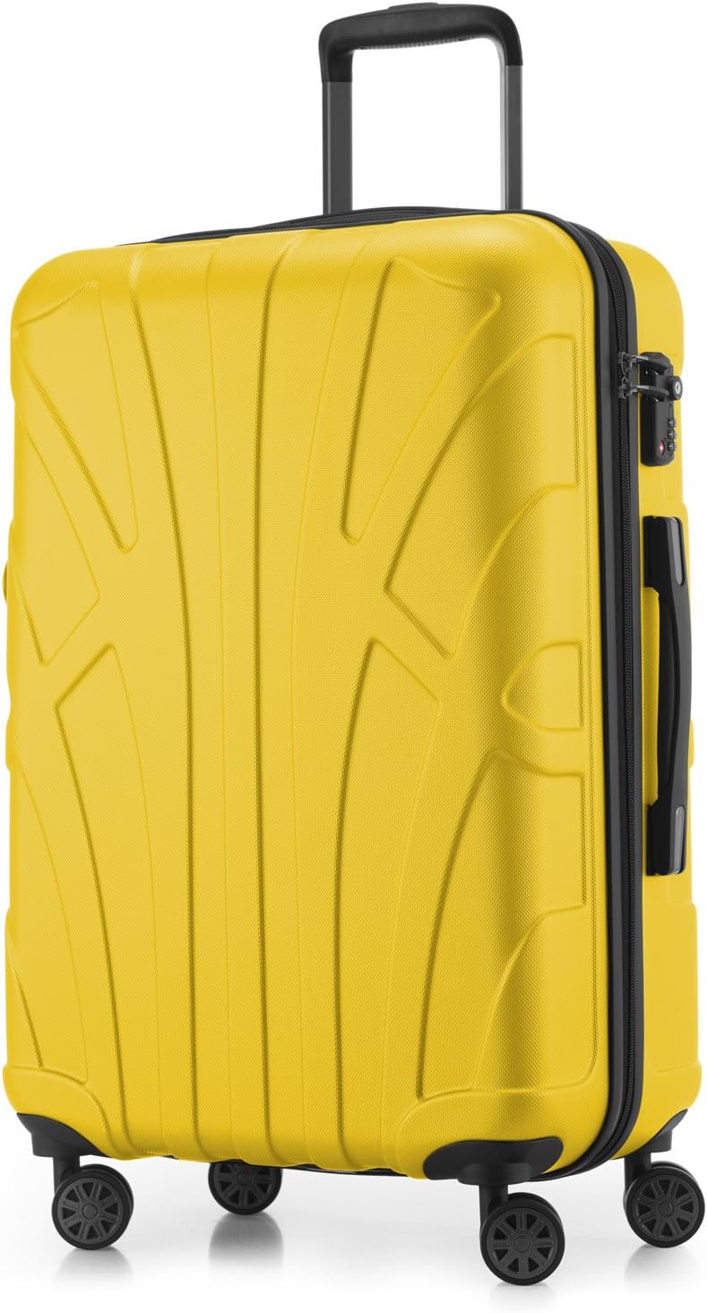 suitline Hartschalen-Koffer Koffer Trolley Rollkoffer Reisekoffer, TSA, 66 cm, ca. 58 Liter, 100% AB
