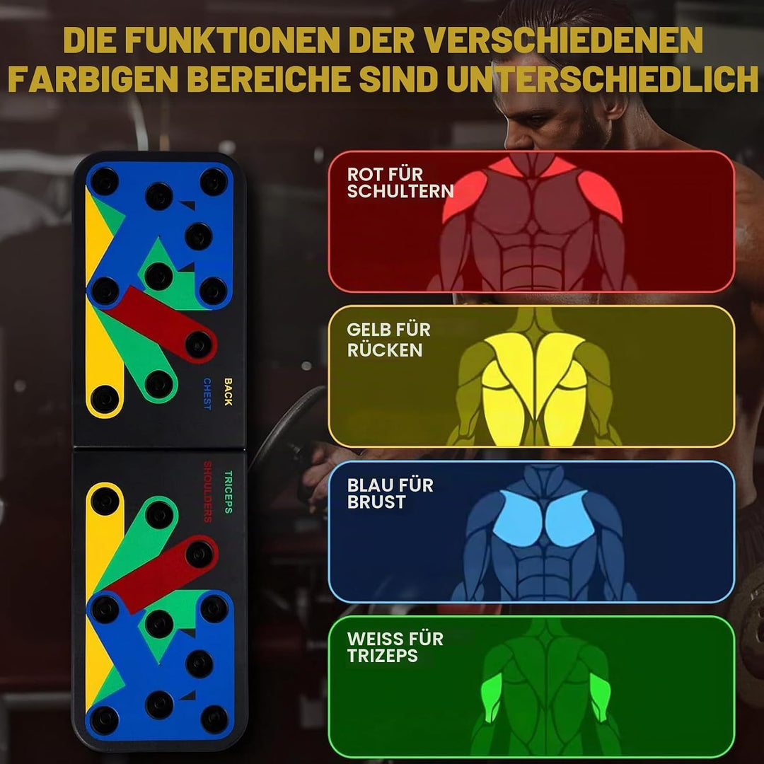 Push Up Board, Multifunktionale Liegestützbrett, Tragbar Liegestütze Brett, Faltbar, Fitnessgeräte f
