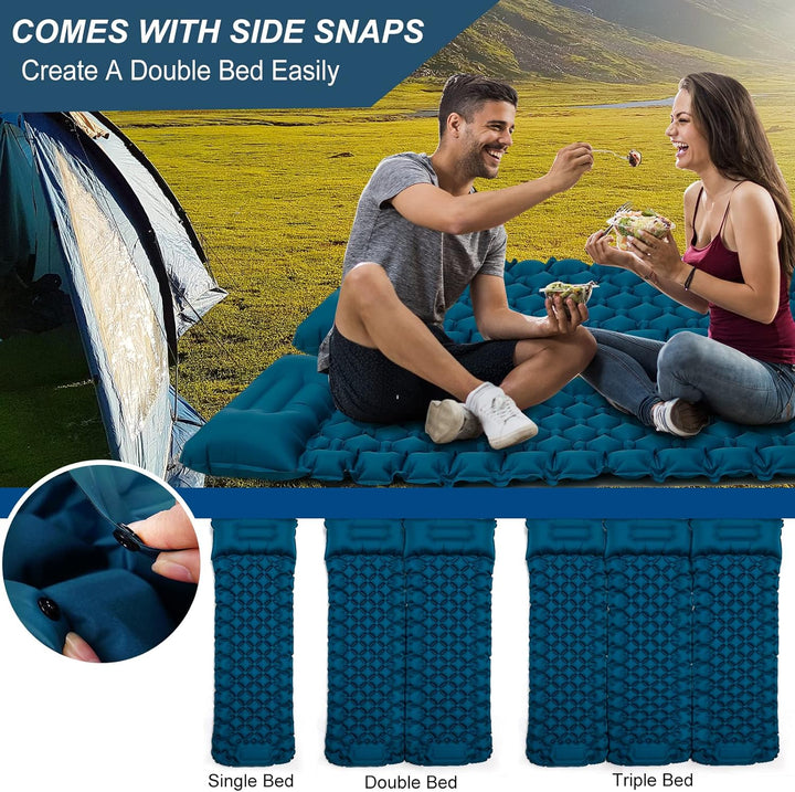 Isomatte Camping - Tragbar Strandmatte Luftmatratze Camping, Aufblasbare Matratze mit Integrierter F