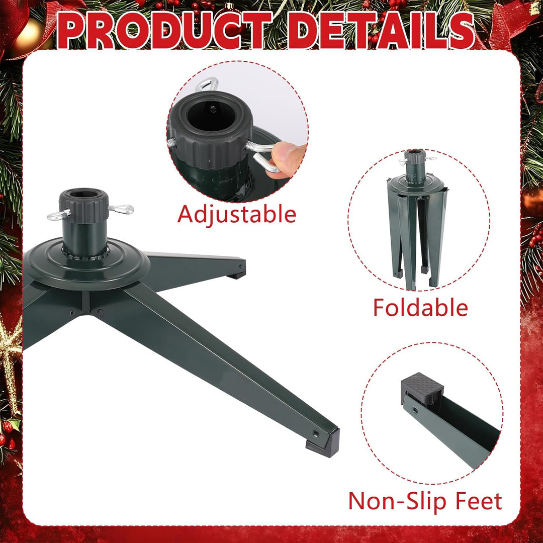 Weihnachtsbaumständer Faltbarer Christbaumständer 65cm Metall Weihnachtsbaum Ständer mit 3,2cm Bohru