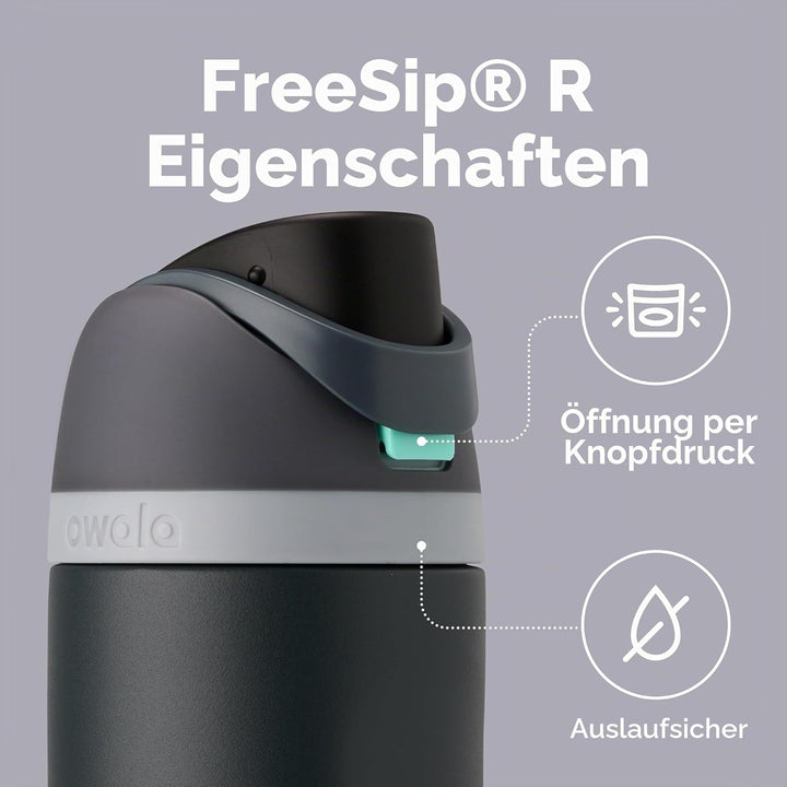 Owala FreeSip Isolierte Edelstahl Trinkflasche mit Strohhalm, 710 ml – BPA-frei, optimal für Sport,