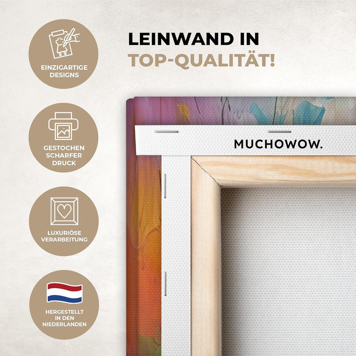 MuchoWow© Leinwandbild Gross 120x80 cm XXL Dekoration Wohnzimmer Bilder Aufhängen Wall Decoration Li