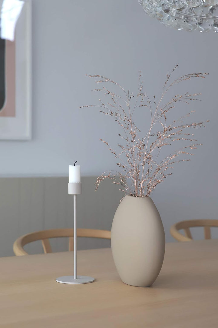 Cooee Design Vase Pastille aus Keramik in der Farbe Sand Handgefertigt, Durchmesser: 20cm, Höhe: 19c