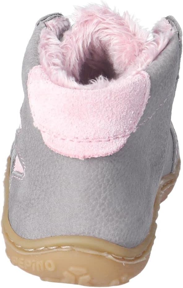 RICOSTA Mädchen und Jungen Lauflernschuhe GEORG,Warmfutter,Leder,WMS:Mittel/Weit 21 EU Grau 450, 21