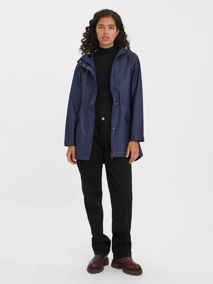 VERO MODA Damen Vmmalou Coated Jacket Noos Petite Jacke XXS/P Navy Blazer, XXS/P Navy Blazer