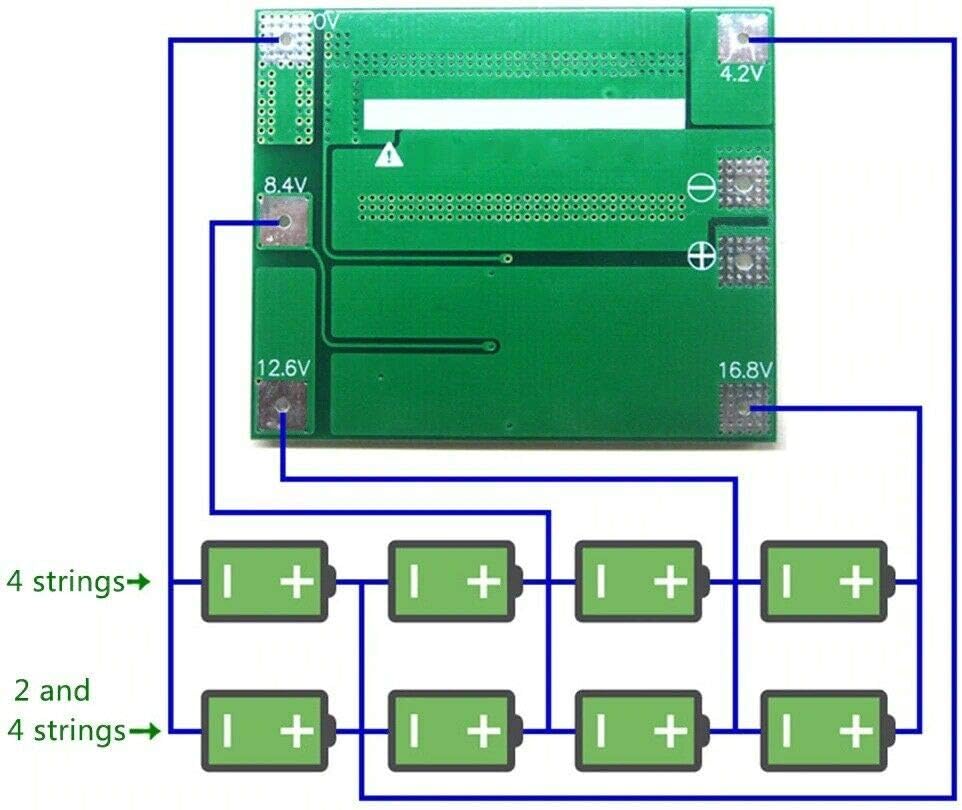 5 Stück 4S 40A 14,8 V 16,8 V 18650 Lithium-Batterie-Schutzplatine BMS PCB