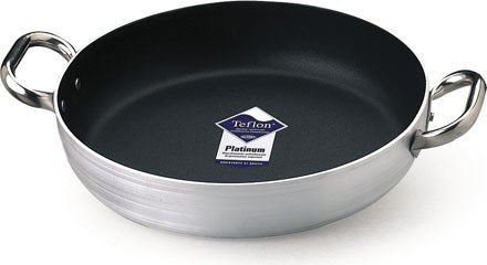 Pentole Agnelli ALSA110S60 Pfanne aus Aluminium und Teflon mit Griffen aus Edelstahl, 60 cm, 60 cm