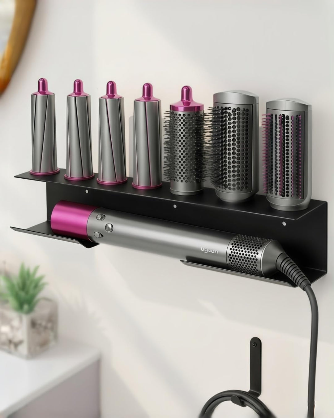 Dyson Airwrap Halterung, Aluminiumlegierung Dyson Organizer Ohne Bohren für Dyson Halterung，Dyson Ai