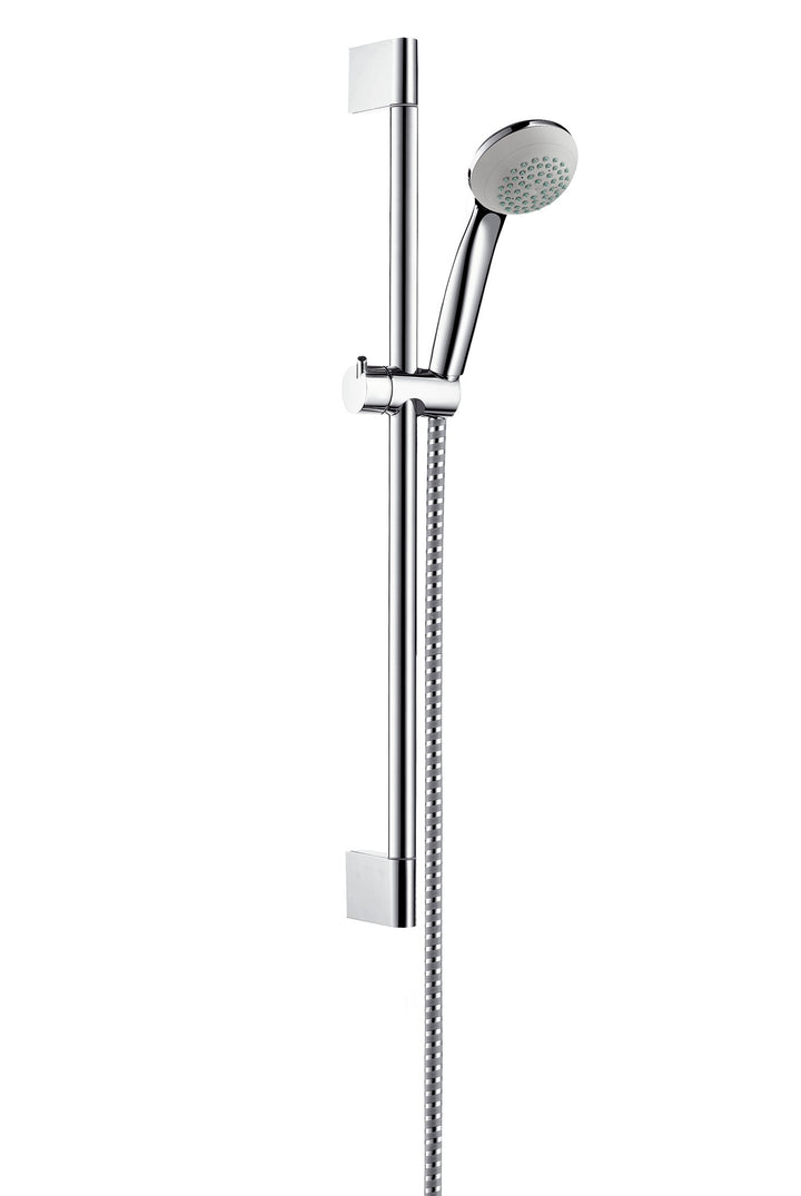 hansgrohe Crometta 85 Duschset 0,65m, Chrom 1 Strahlart ohne Seifenschale 0,65m Set, 1 Strahlart ohn