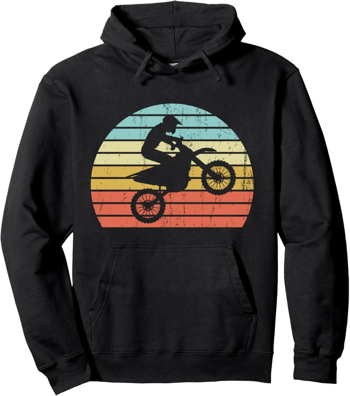 Vintage Motocross Dirt Bike Rider Retro Motocross Geschenk Pullover Hoodie