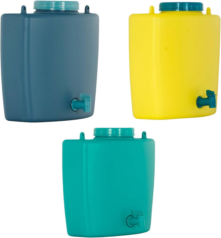 4Big.fun Wasserspender 9 L mit Wasserhahn Camping Gartenhaus Datscha Rukomojnik Kanister gelb, Gelb