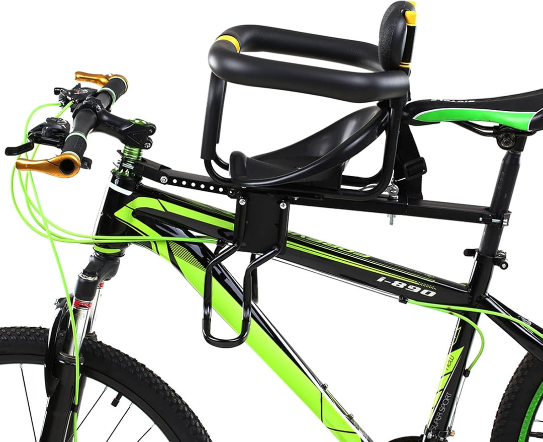 Lixada Vordersitz für Fahrräder, Kindersicherheit, Kindersattel mit Pedalen, Halterung für Rennrad u