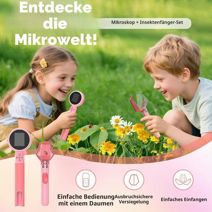 1000X Handheld Digital Mikroskop für Kinder – 4K 5,1 cm Bildschirm, wiederaufladbares Mini Labster t