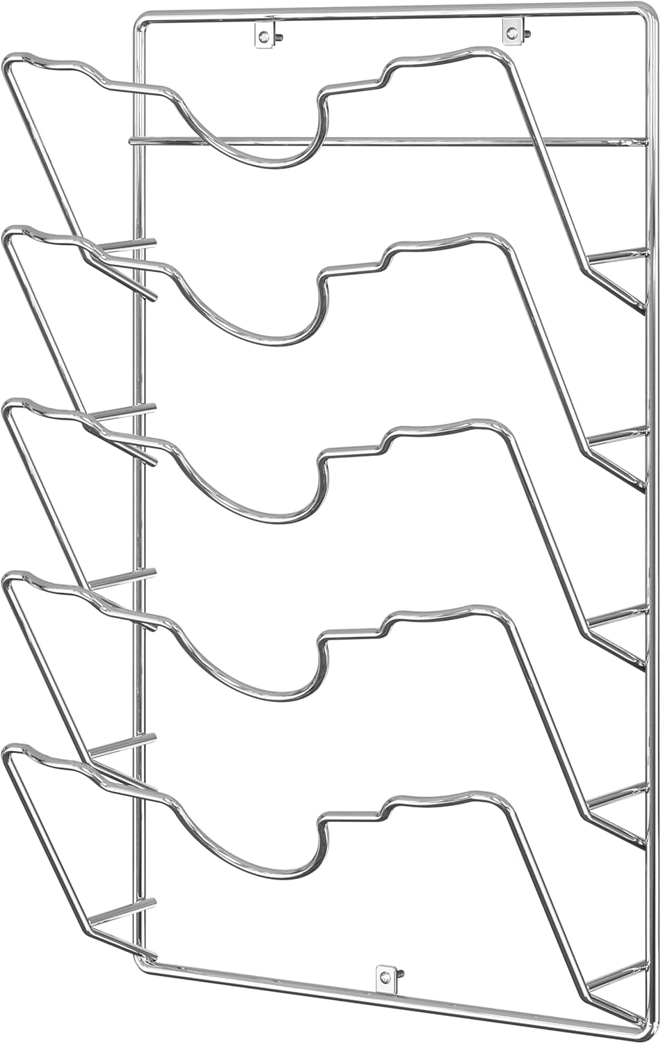 Simple Houseware Topfdeckel Organizer 5 Tier Chrome (Finish), Chrome (Finish)