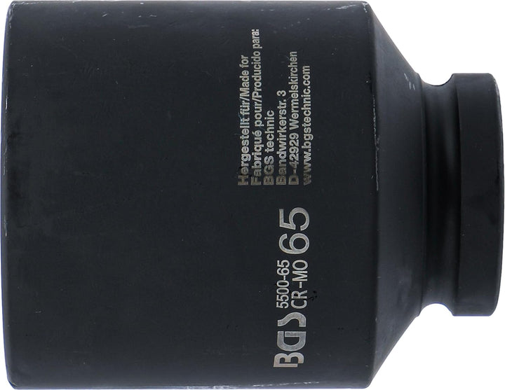 BGS 5500-65 | Kraft-Steckschlüssel-Einsatz Sechskant, tief | 25 mm (1") | SW 65 mm Schlüsselweite: 6