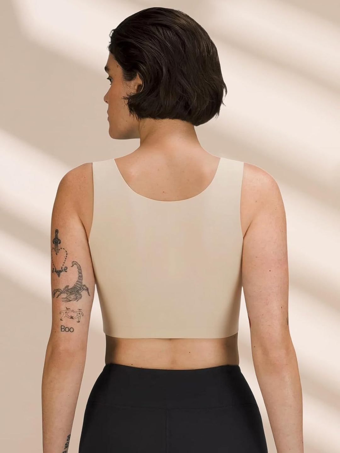Brust Binder für Transgender FTM Trans Binder Atmungsaktive Nahtlos Schwimm Binder Bra Nude XL, Nude