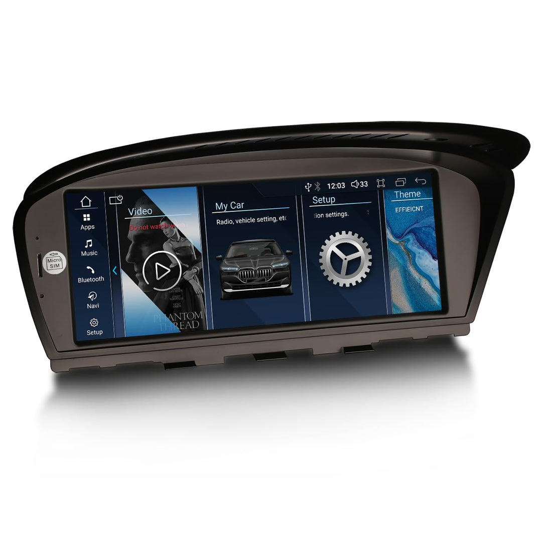 Erisin 8.8" Android 14 8-Kern 4GB RAM+64GB ROM Autoradio GPS Navi für BMW 3er E90 E91 E92 E93 5er E6