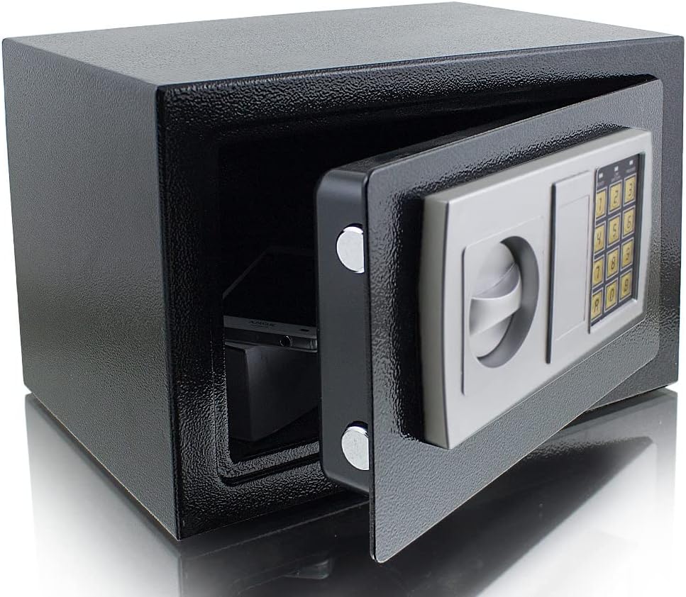 Elektronischer Möbeltresor Minitresor Wandtresor Wandsafe Schranktresor Geldsafe Schwarz Masse(B/H/T