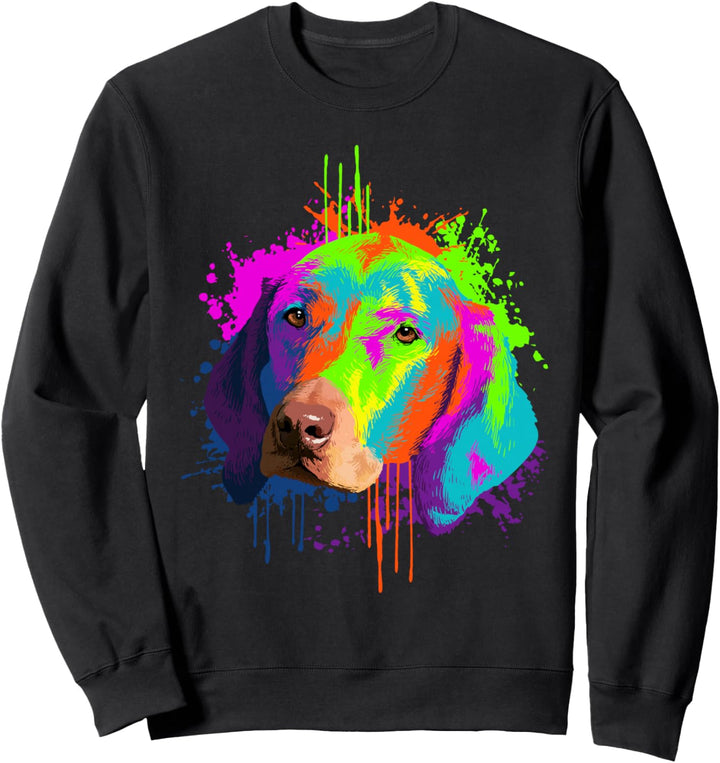 Splash Art Vizsla Hundehalter Geschenkidee Hunde Sweatshirt
