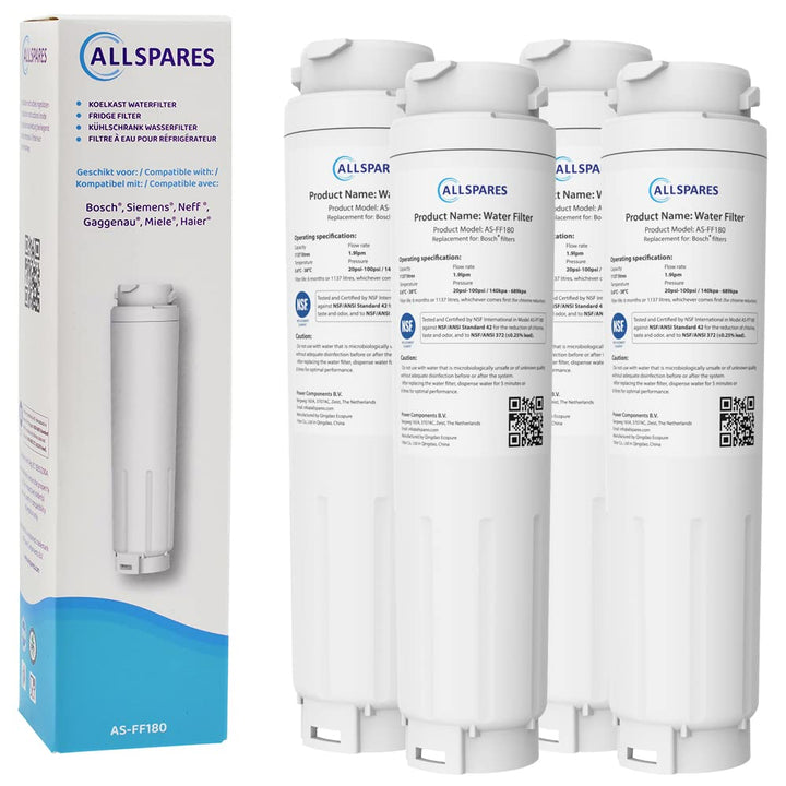 AllSpares Wasserfilter für Kühlschrank geeignet für Bosch Siemens Neff Gaggenau Balay 11034151/11028