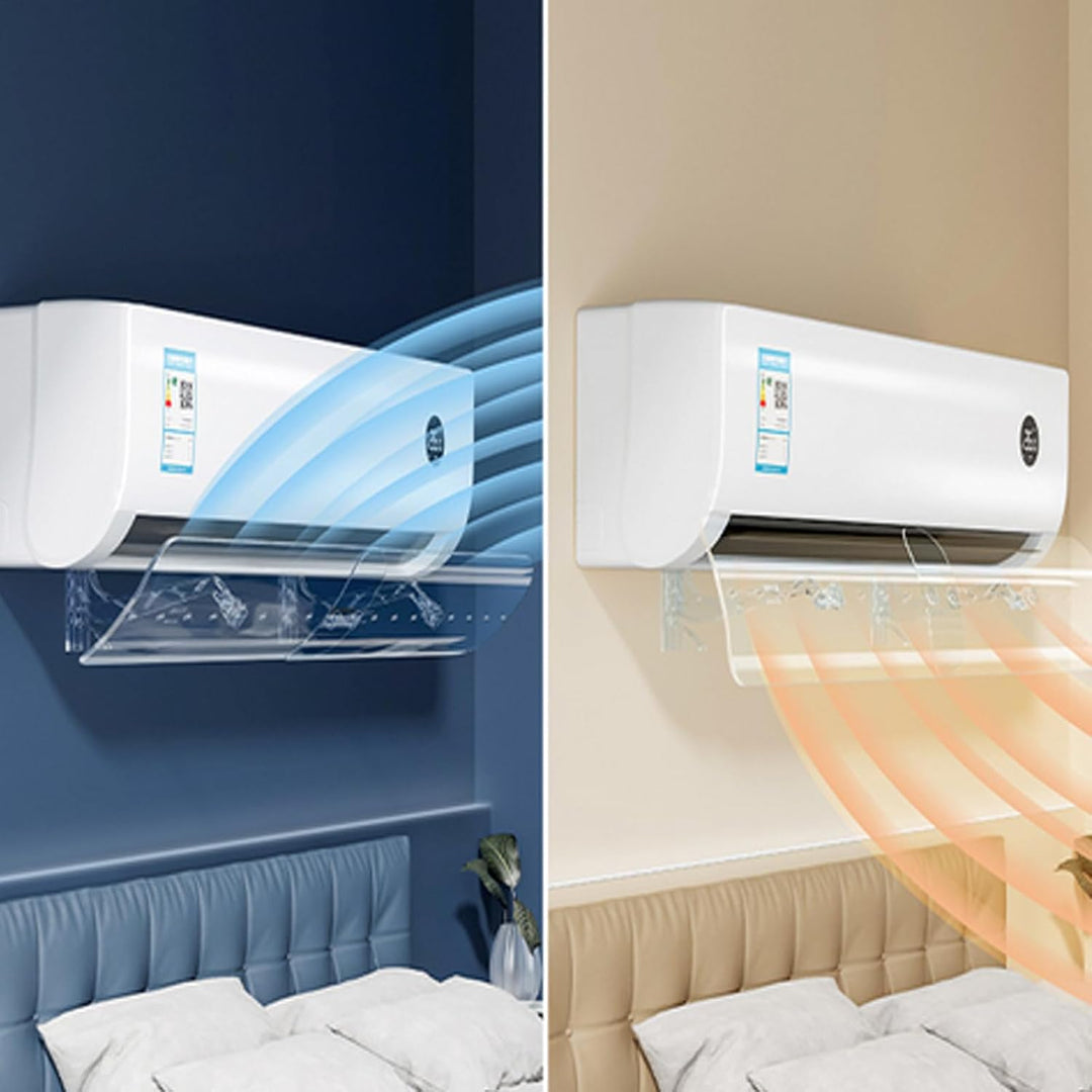 Klimaanlage Deflektor | Blasbarriere Split | Windschutz, einziehbar, Wandmontage, für Babyzimmer, Bü