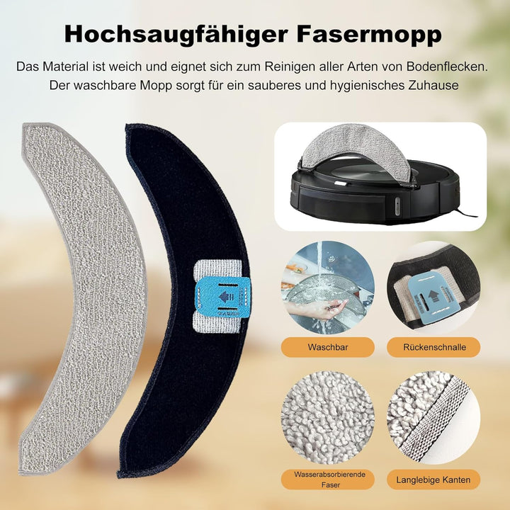 17 Stück Zubehör für iRobot Roomba Combo j7+/j7 Plus/j9+/j9 plus/10 MAX Saugroboter,2 Rollenbürste 4