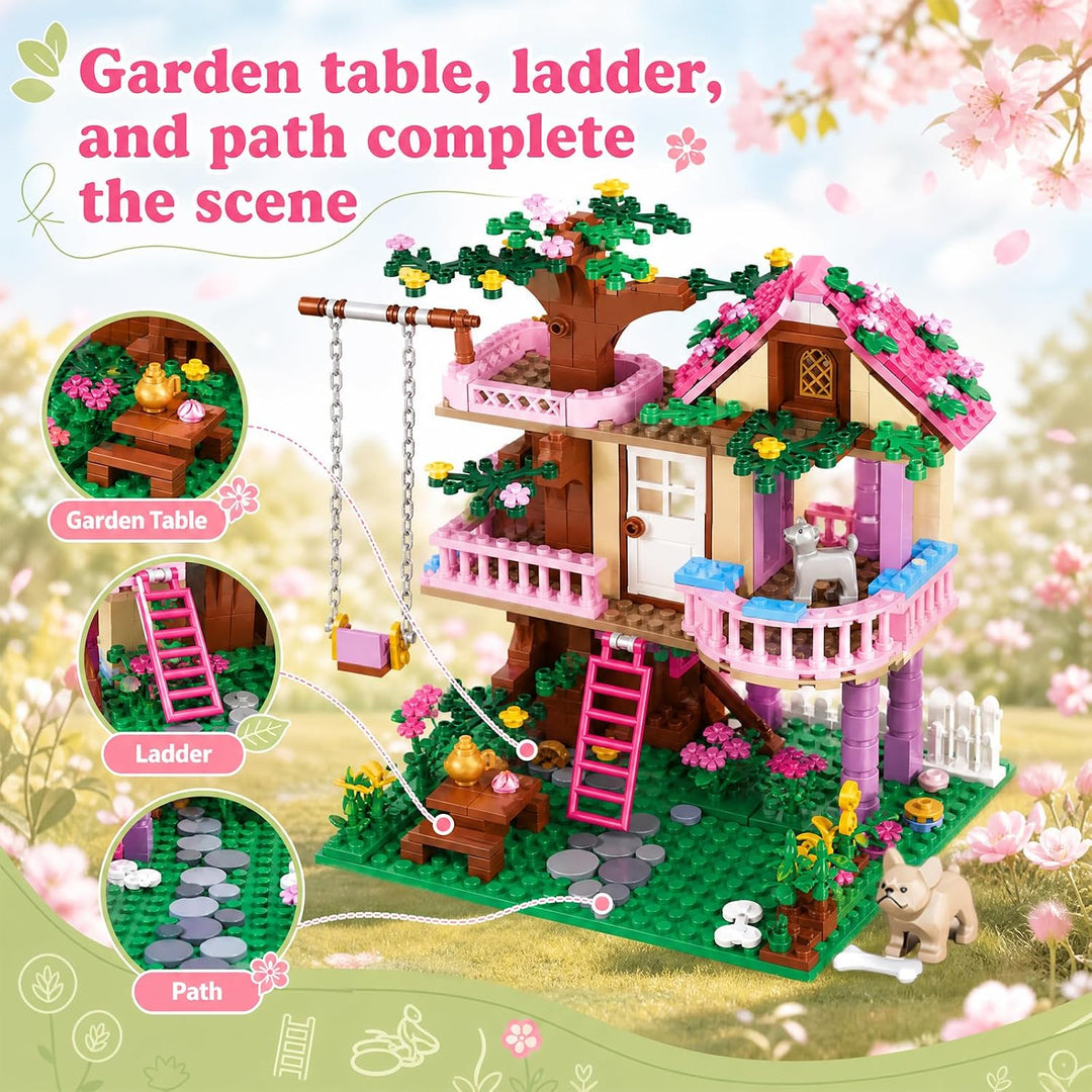 CSNRHG Dream Tree House Friends Bauset 504 Teile Konstruktionsspielzeug Geschenke für Erwachsene, Dr